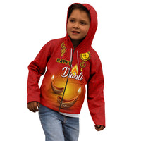 Personalised Diwali Festival Kid Hoodie Diya With Paisley Pattern - Wonder Print Shop