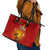 Diwali Festival Leather Tote Bag Diya With Paisley Pattern - Wonder Print Shop