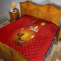 Diwali Festival Quilt Diya With Paisley Pattern - Wonder Print Shop