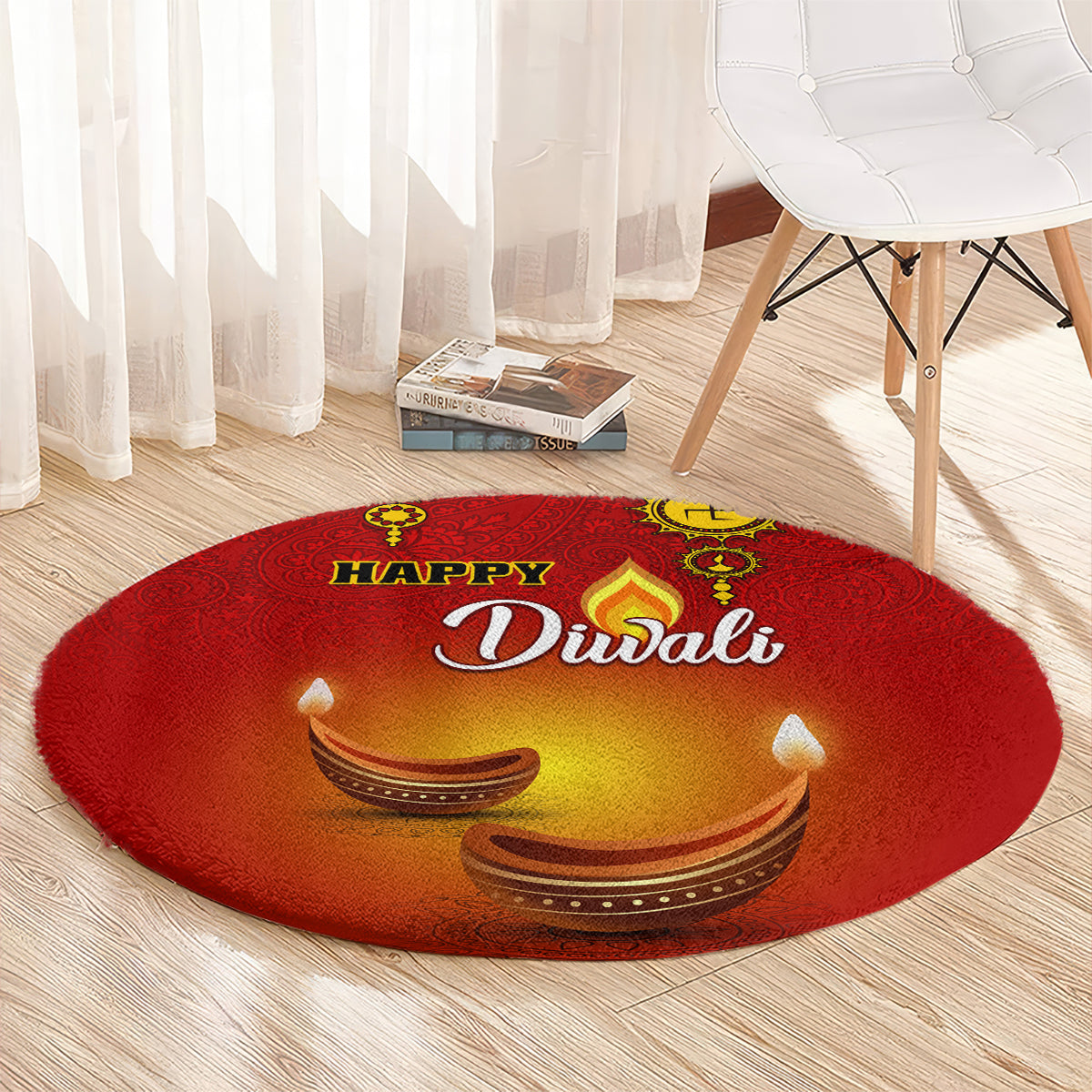 personalised-diwali-festival-round-carpet-diya-with-paisley-pattern