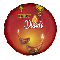 Diwali Festival Spare Tire Cover Diya With Paisley Pattern - Wonder Print Shop