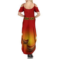 Personalised Diwali Festival Summer Maxi Dress Diya With Paisley Pattern - Wonder Print Shop