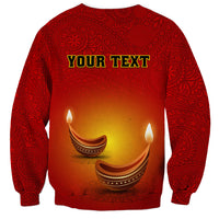 Personalised Diwali Festival Sweatshirt Diya With Paisley Pattern - Wonder Print Shop