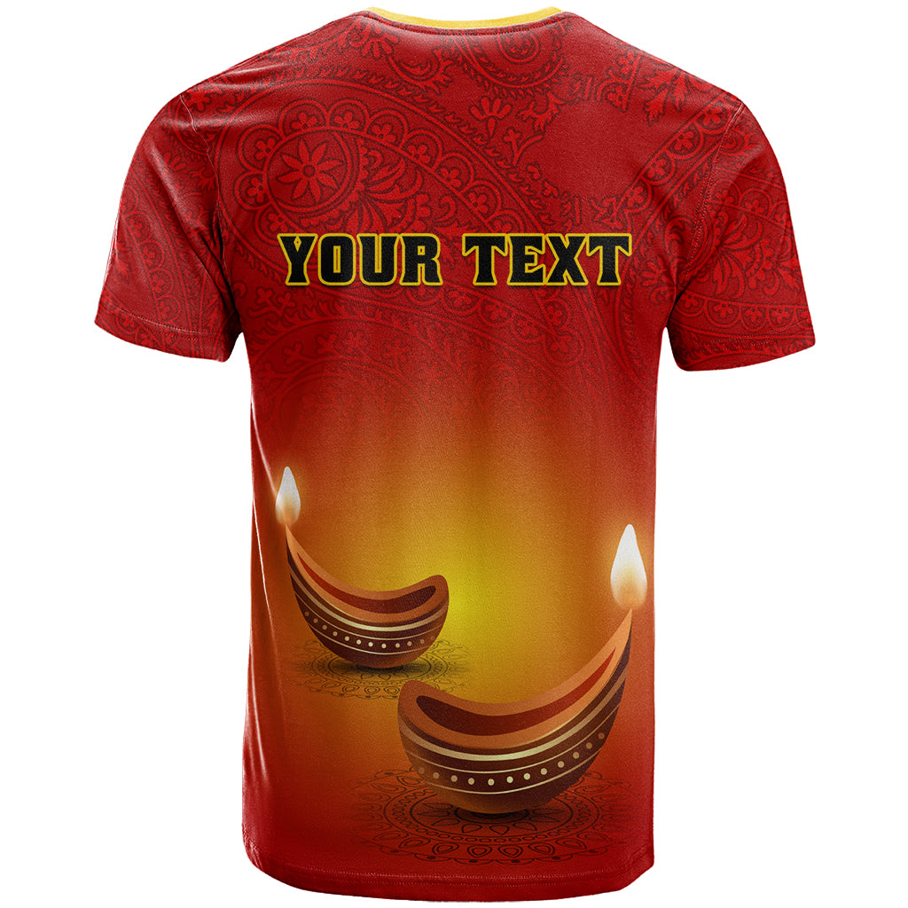 Personalised Diwali Festival T Shirt Diya With Paisley Pattern - Wonder Print Shop