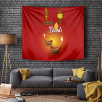 Diwali Festival Tapestry Diya With Paisley Pattern - Wonder Print Shop