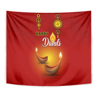 Diwali Festival Tapestry Diya With Paisley Pattern - Wonder Print Shop
