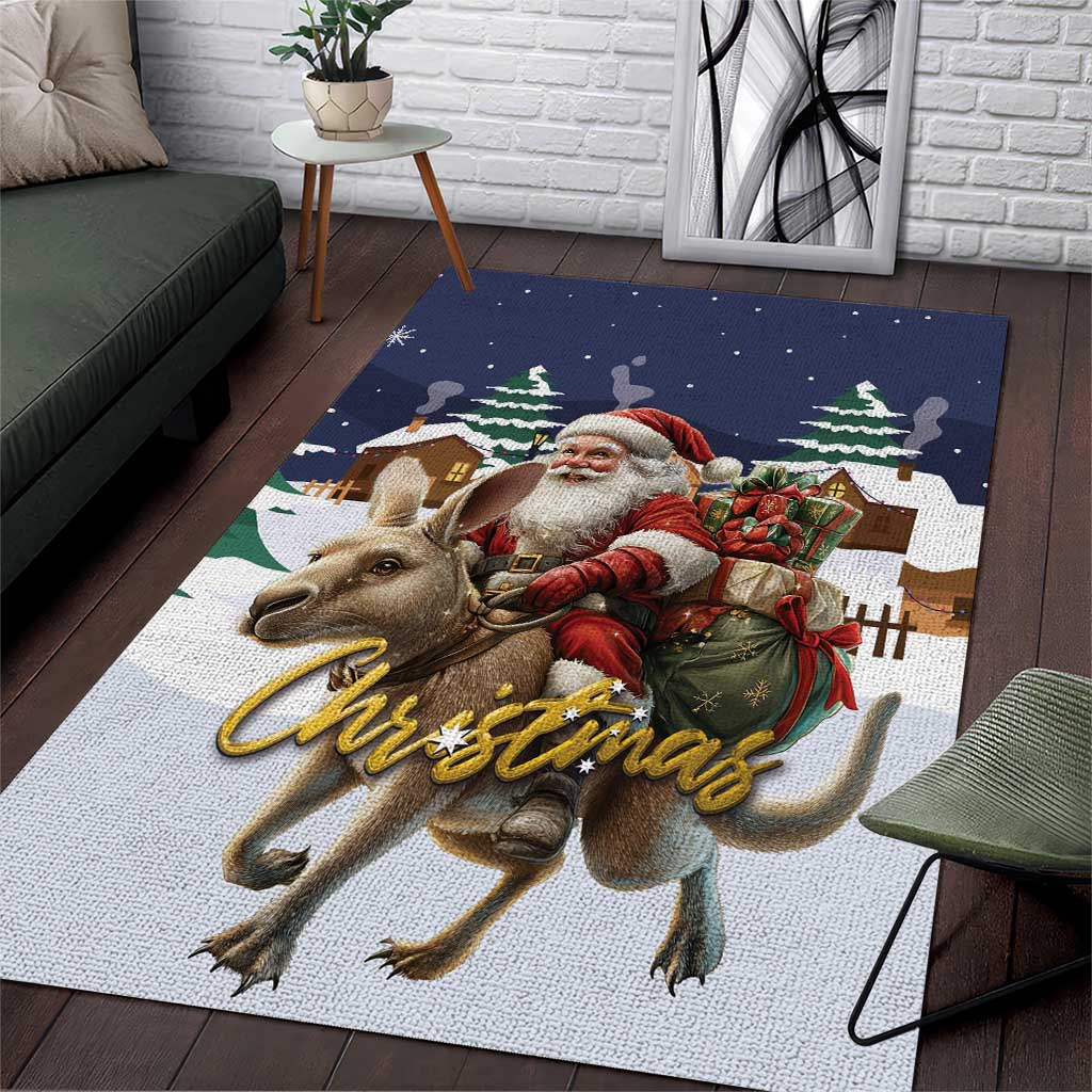 Kangaroo Australia Christmas Area Rug Xmas Pattern - Wonder Print Shop