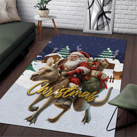 Kangaroo Australia Christmas Area Rug Xmas Pattern - Wonder Print Shop