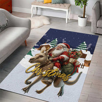 Kangaroo Australia Christmas Area Rug Xmas Pattern - Wonder Print Shop