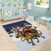 Kangaroo Australia Christmas Area Rug Xmas Pattern - Wonder Print Shop