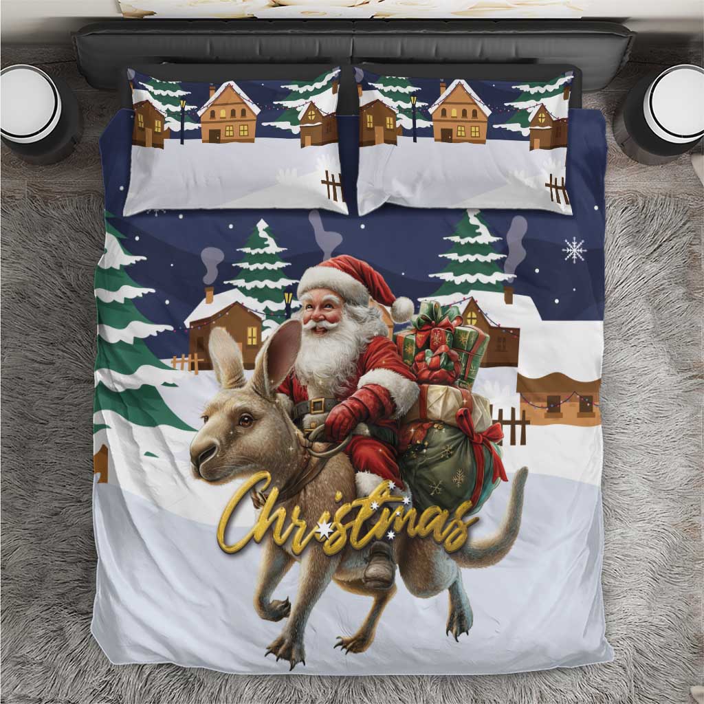 Kangaroo Australia Christmas Bedding Set Xmas Pattern - Wonder Print Shop