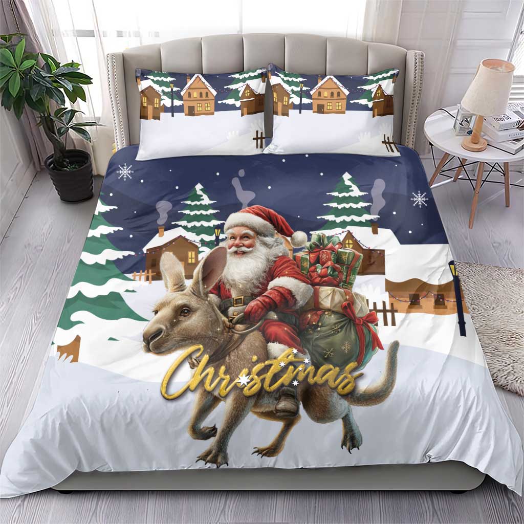 Kangaroo Australia Christmas Bedding Set Xmas Pattern - Wonder Print Shop