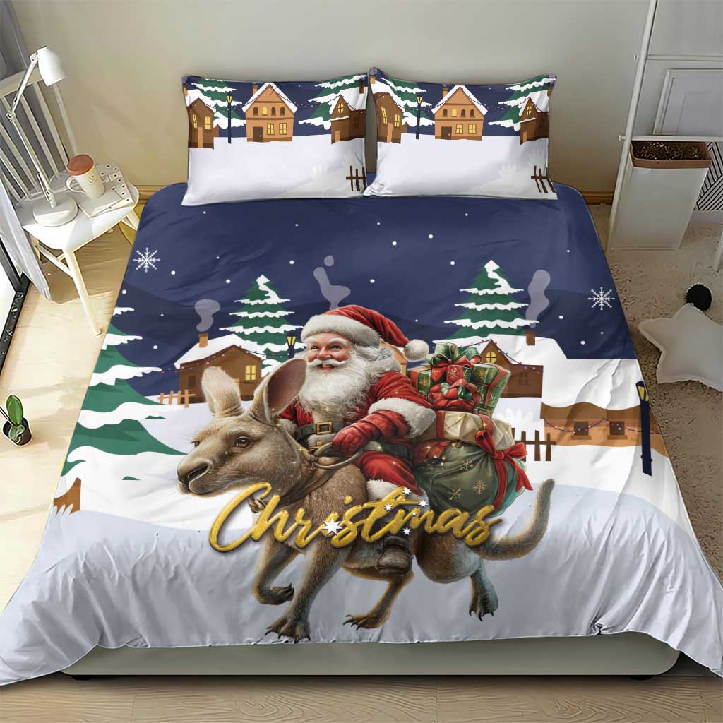 Kangaroo Australia Christmas Bedding Set Xmas Pattern - Wonder Print Shop