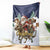 Kangaroo Australia Christmas Blanket Xmas Pattern