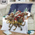 Kangaroo Australia Christmas Blanket Xmas Pattern