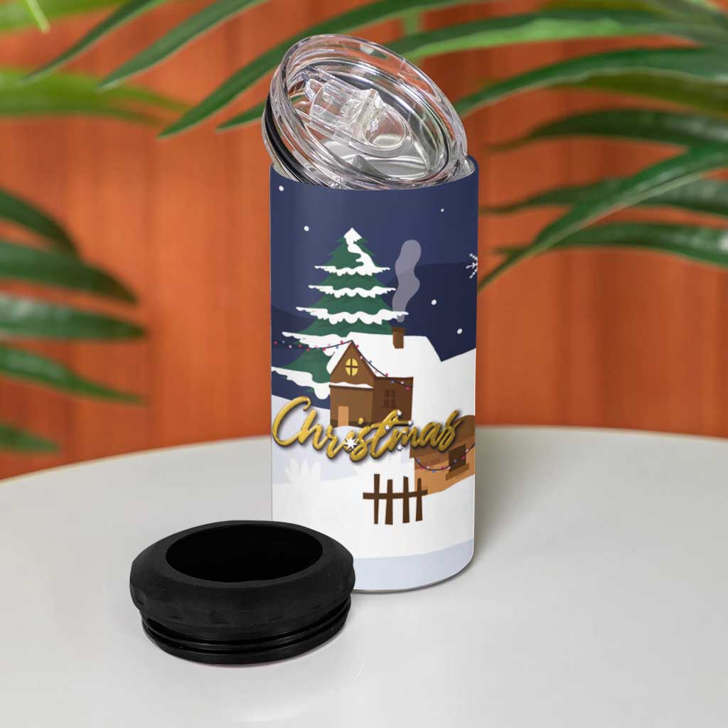 Kangaroo Australia Christmas 4 in 1 Can Cooler Tumbler Xmas Pattern - Wonder Print Shop
