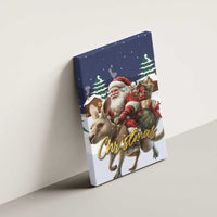 Kangaroo Australia Christmas Canvas Wall Art Xmas Pattern - Wonder Print Shop