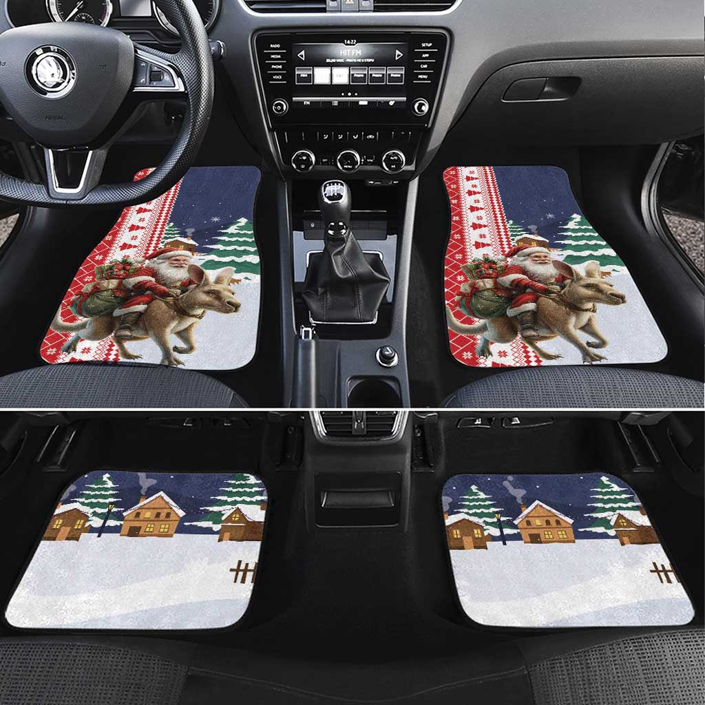 Kangaroo Australia Christmas Car Mats Xmas Pattern - Wonder Print Shop