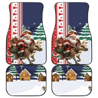 Kangaroo Australia Christmas Car Mats Xmas Pattern - Wonder Print Shop