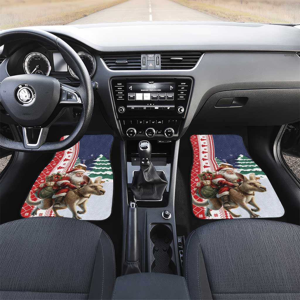 Kangaroo Australia Christmas Car Mats Xmas Pattern - Wonder Print Shop