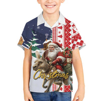 Kangaroo Australia Christmas Family Matching Long Sleeve Bodycon Dress and Hawaiian Shirt Xmas Pattern - Wonder Print Shop