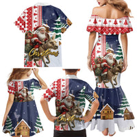 Kangaroo Australia Christmas Family Matching Mermaid Dress and Hawaiian Shirt Xmas Pattern - Wonder Print Shop