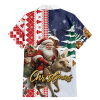 Kangaroo Australia Christmas Family Matching Mermaid Dress and Hawaiian Shirt Xmas Pattern - Wonder Print Shop