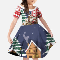 Kangaroo Australia Christmas Family Matching Off Shoulder Maxi Dress and Hawaiian Shirt Xmas Pattern - Wonder Print Shop