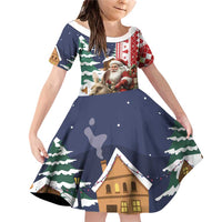 Kangaroo Australia Christmas Family Matching Off Shoulder Short Dress and Hawaiian Shirt Xmas Pattern - Wonder Print Shop