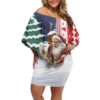 Kangaroo Australia Christmas Family Matching Off Shoulder Short Dress and Hawaiian Shirt Xmas Pattern - Wonder Print Shop