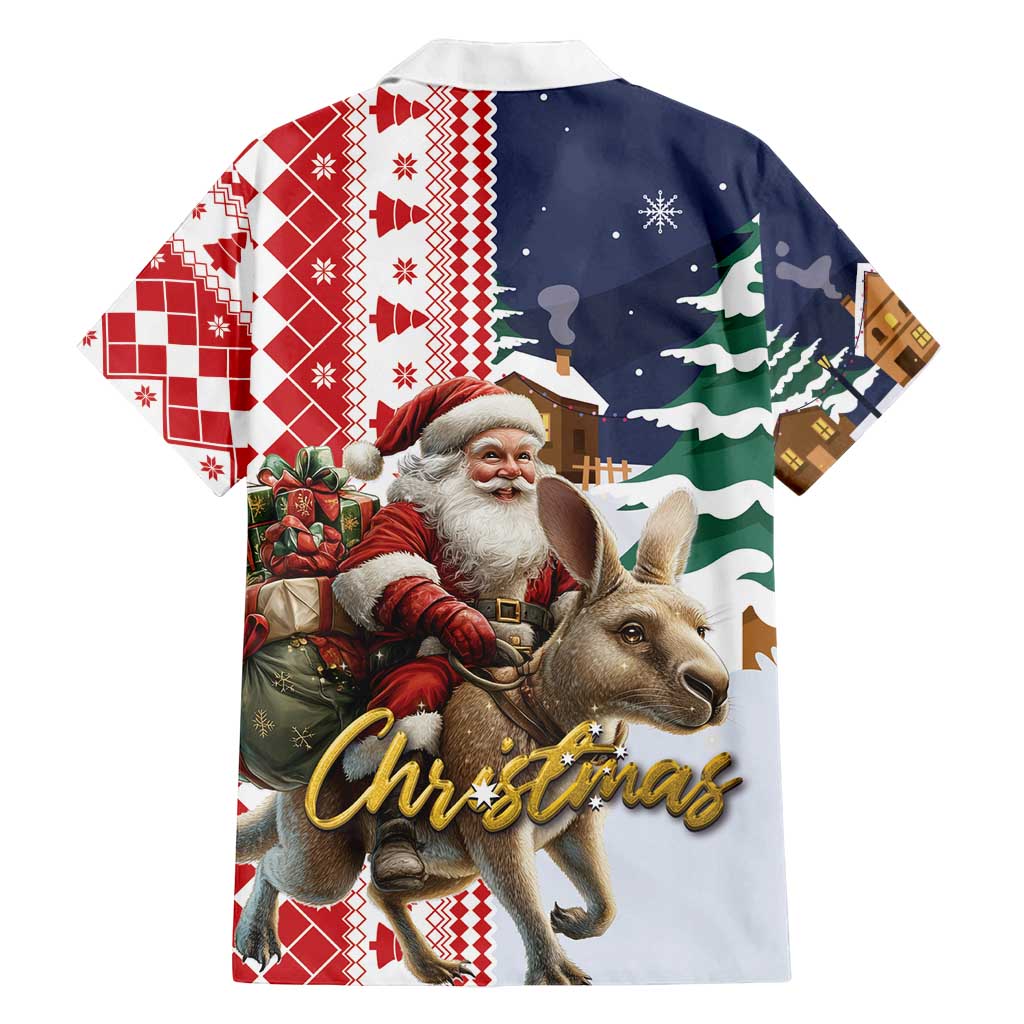 Kangaroo Australia Christmas Family Matching Puletasi and Hawaiian Shirt Xmas Pattern - Wonder Print Shop