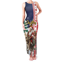 Kangaroo Australia Christmas Family Matching Tank Maxi Dress and Hawaiian Shirt Xmas Pattern - Wonder Print Shop