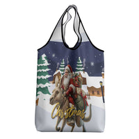 Kangaroo Australia Christmas Grocery Bag Xmas Pattern