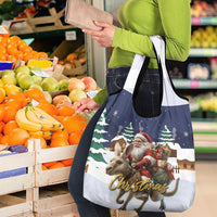 Kangaroo Australia Christmas Grocery Bag Xmas Pattern