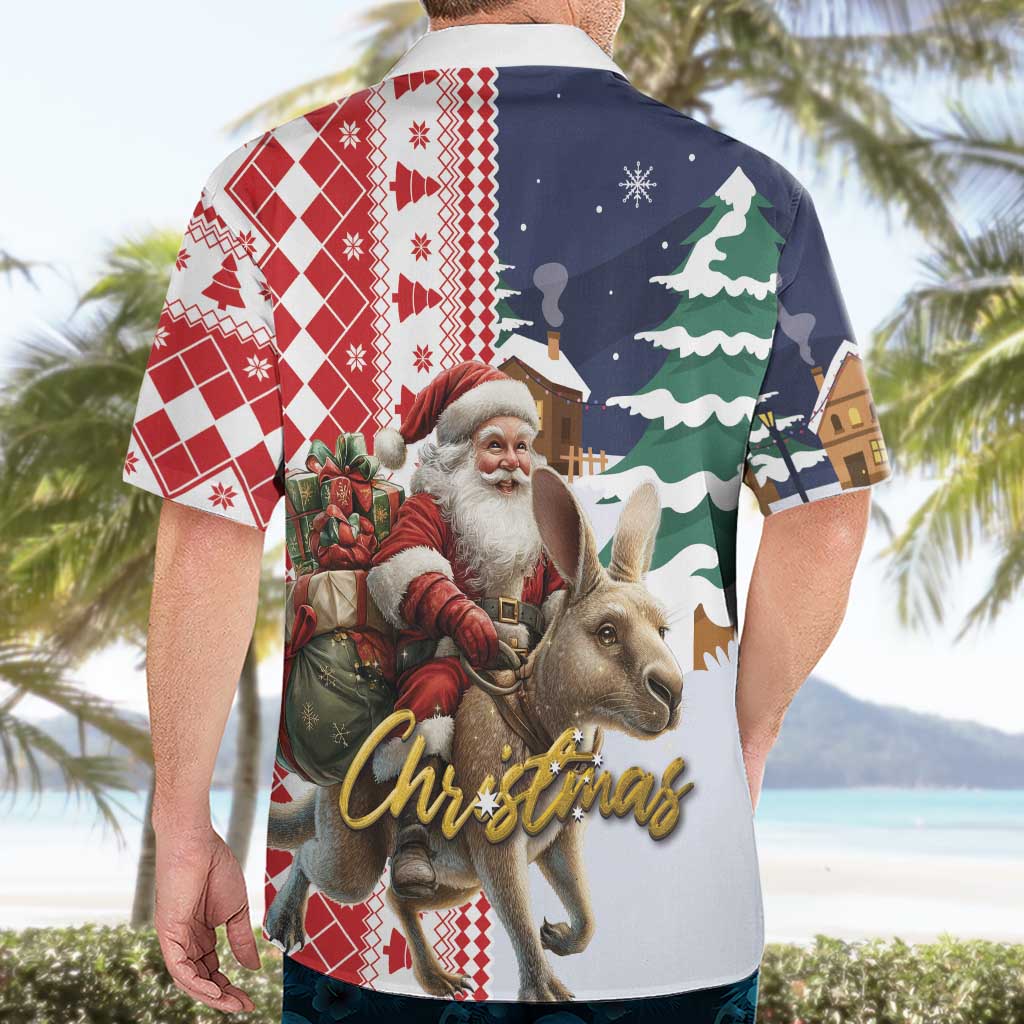 Kangaroo Australia Christmas Hawaiian Shirt Xmas Pattern - Wonder Print Shop