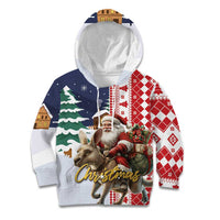 Kangaroo Australia Christmas Kid Hoodie Xmas Pattern - Wonder Print Shop