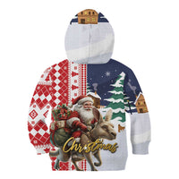 Kangaroo Australia Christmas Kid Hoodie Xmas Pattern - Wonder Print Shop