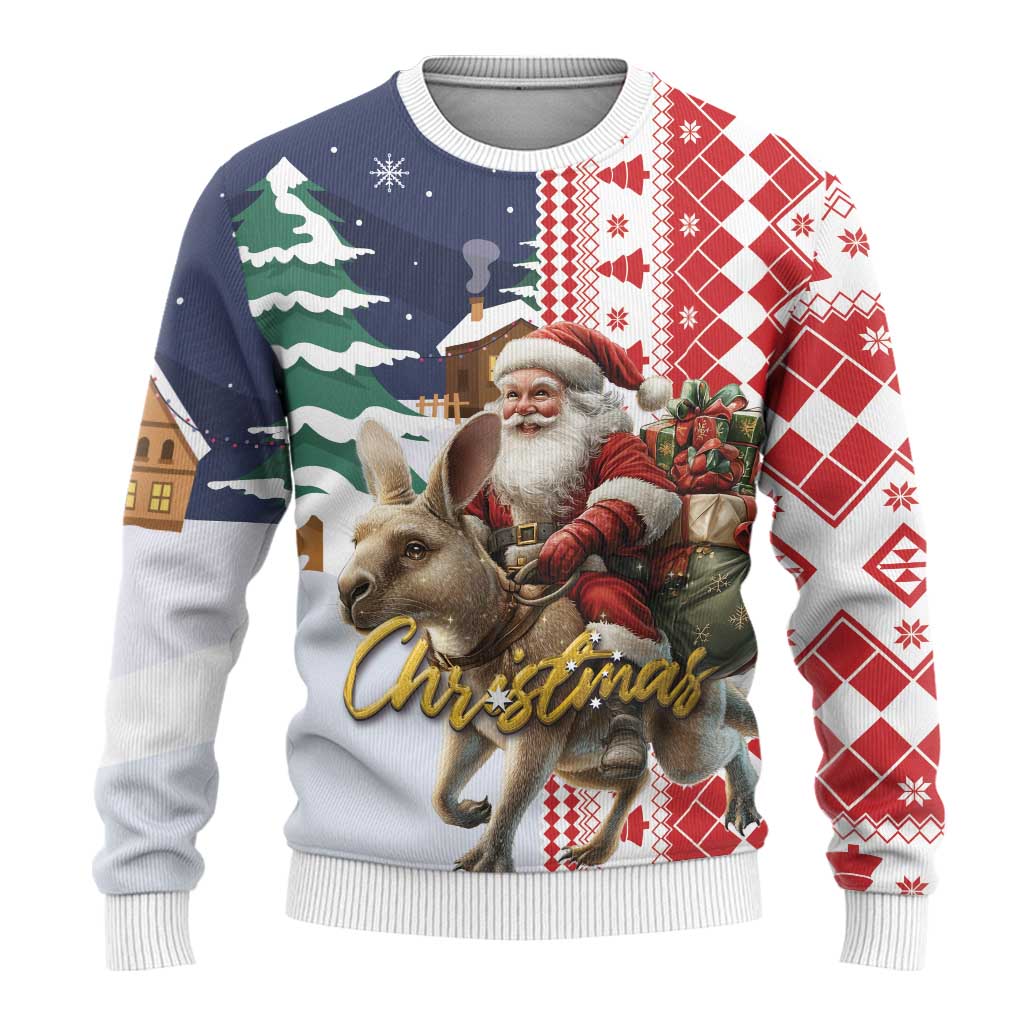 Kangaroo Australia Christmas Ugly Christmas Sweater Xmas Pattern - Wonder Print Shop