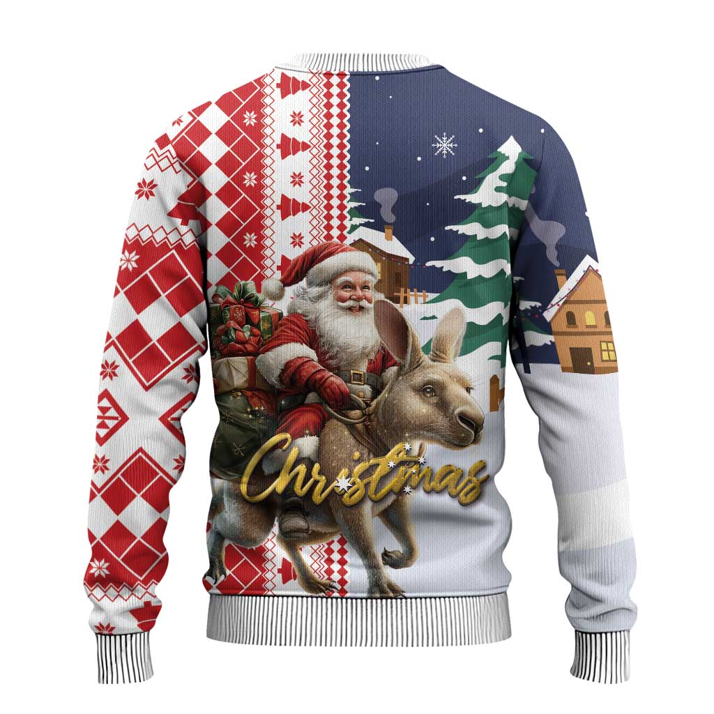 Kangaroo Australia Christmas Ugly Christmas Sweater Xmas Pattern - Wonder Print Shop