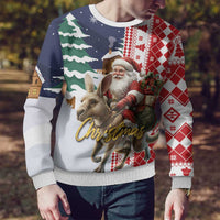 Kangaroo Australia Christmas Ugly Christmas Sweater Xmas Pattern - Wonder Print Shop