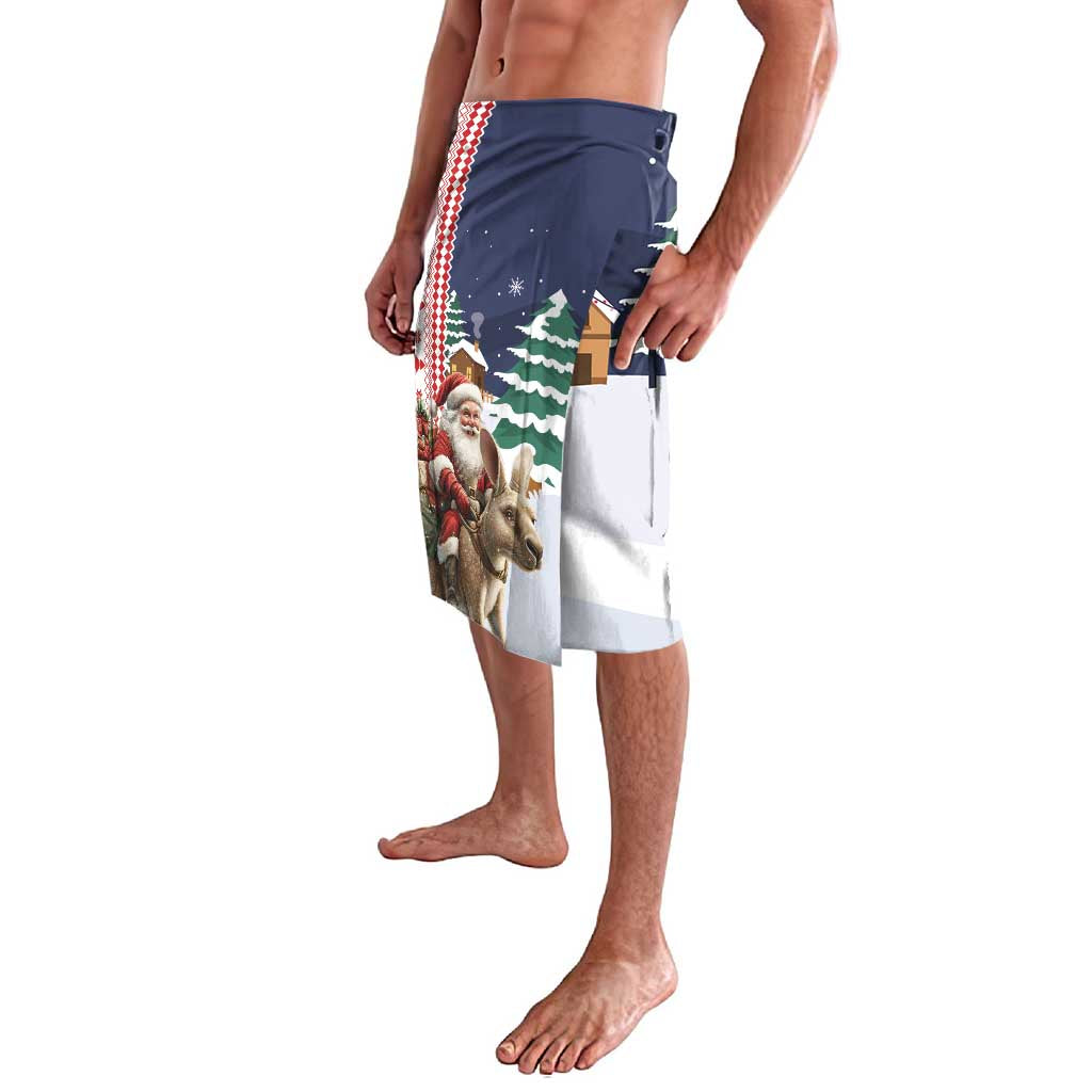 Kangaroo Australia Christmas Lavalava Xmas Pattern - Wonder Print Shop