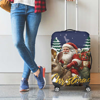 Kangaroo Australia Christmas Luggage Cover Xmas Pattern - Wonder Print Shop