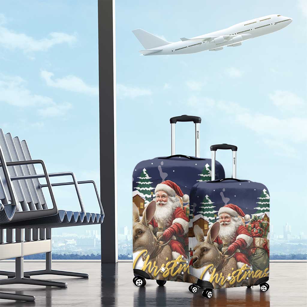 Kangaroo Australia Christmas Luggage Cover Xmas Pattern - Wonder Print Shop