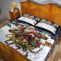 Kangaroo Australia Christmas Quilt Bed Set Xmas Pattern - Wonder Print Shop
