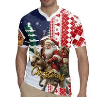 Kangaroo Australia Christmas Rugby Jersey Xmas Pattern - Wonder Print Shop