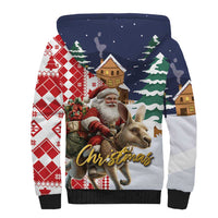 Kangaroo Australia Christmas Sherpa Hoodie Xmas Pattern - Wonder Print Shop