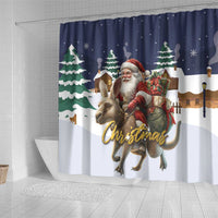 Kangaroo Australia Christmas Shower Curtain Xmas Pattern