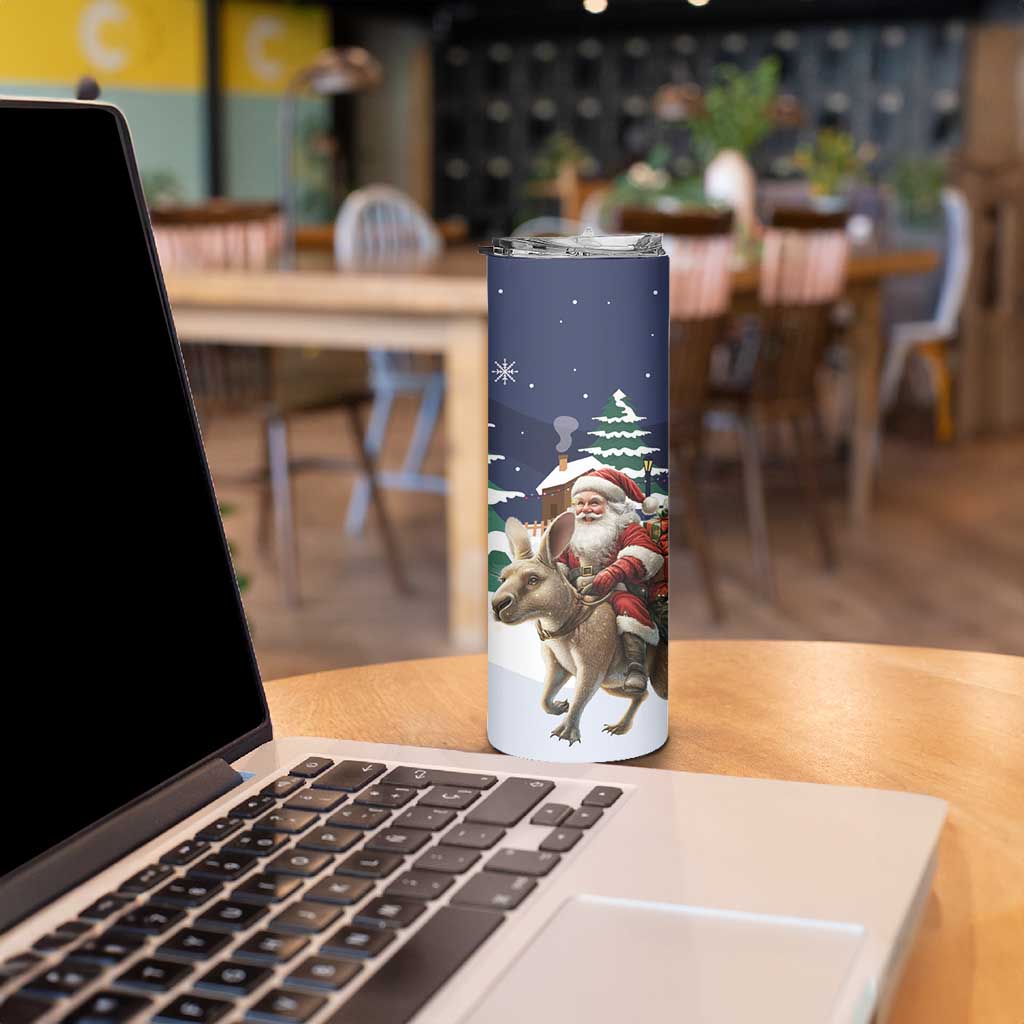 Kangaroo Australia Christmas Skinny Tumbler Xmas Pattern - Wonder Print Shop