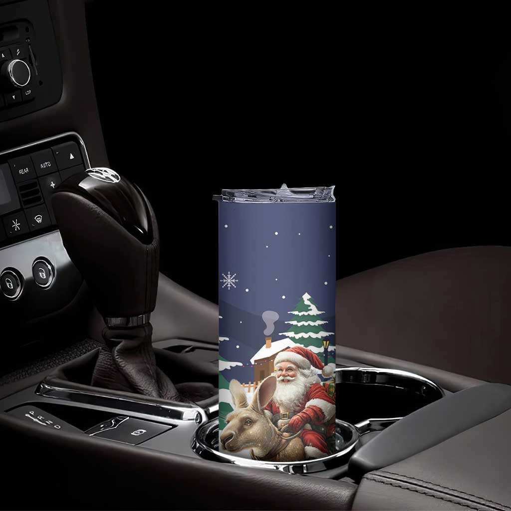 Kangaroo Australia Christmas Skinny Tumbler Xmas Pattern - Wonder Print Shop