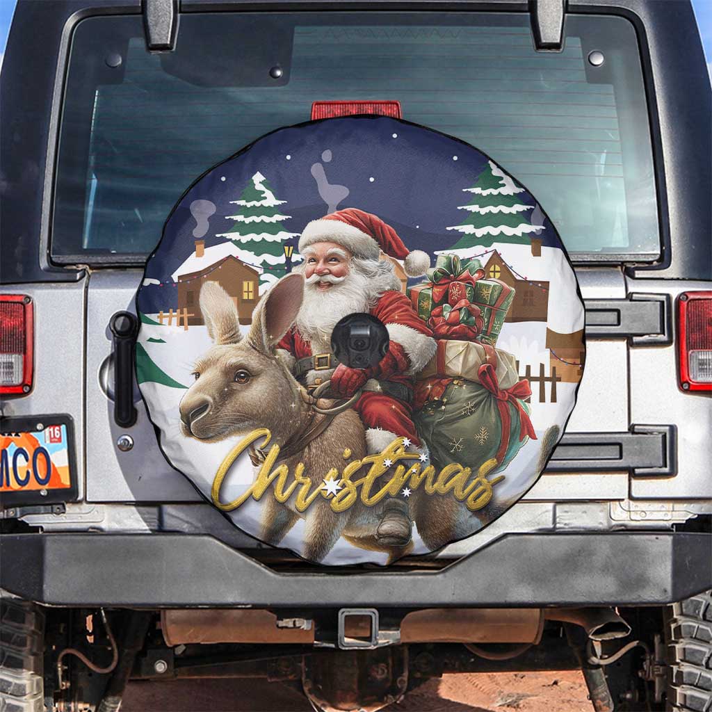 Kangaroo Australia Christmas Spare Tire Cover Xmas Pattern - Wonder Print Shop
